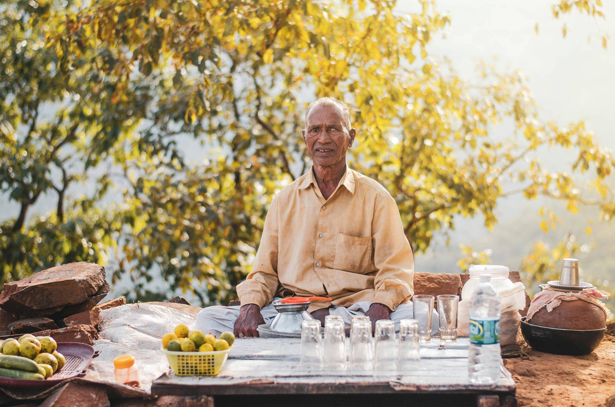 ayurvedic spices on wooden table
